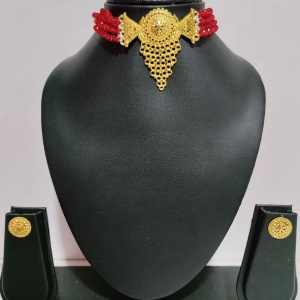 Circle Red Choker SM34-R Fashion Wear for Girls and Women