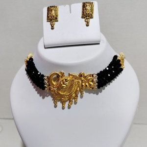 Sm39-Bl Stylish Wear Peacock Design Choker Ser for Women and Girls
