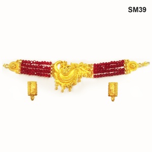 SM39-M Peacock Traditional Wear Choker Fancy Designs