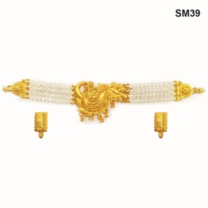 SM39-T Peacock Traditional Wear Choker Fancy Designs